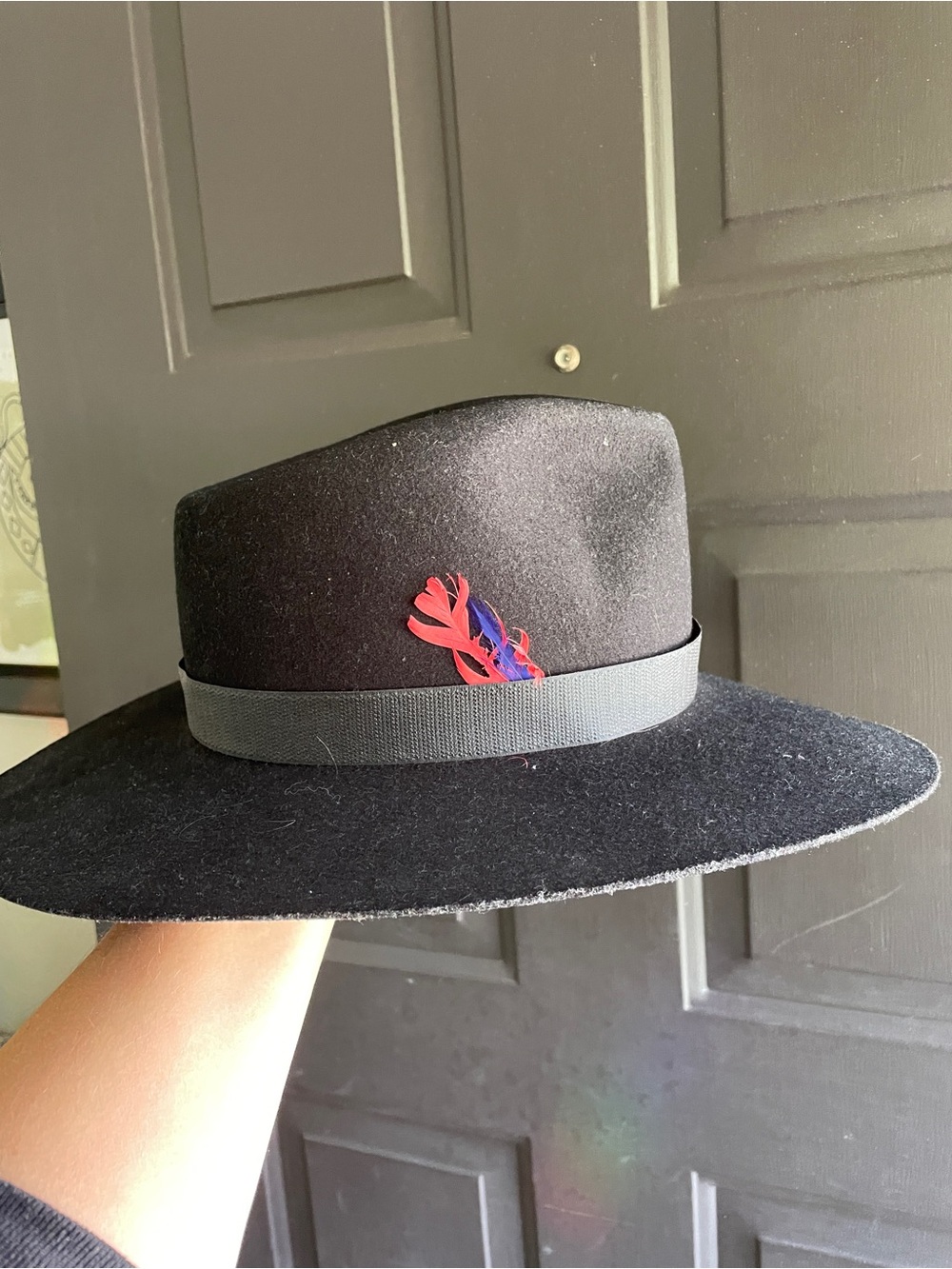 ‘The Shadow’ black wool hat